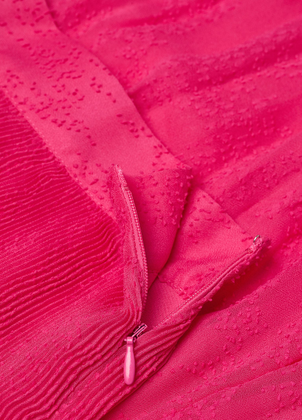 Малиновая кэжуал однотонная юбка H&M плиссе