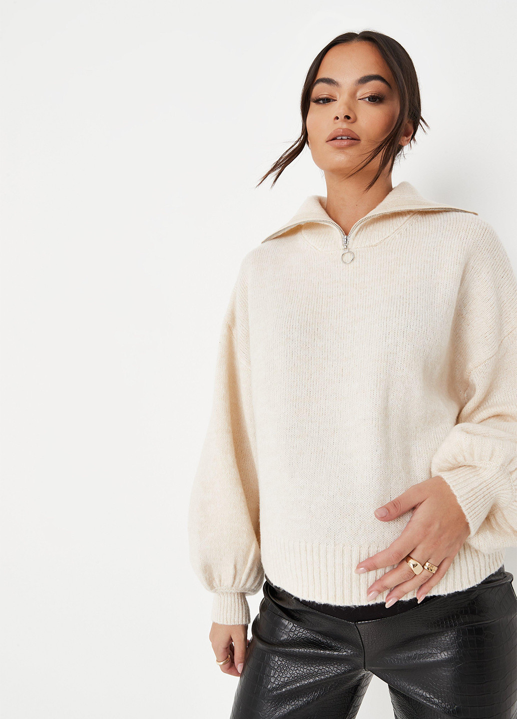 Молочний демісезонний пуловер пуловер Missguided