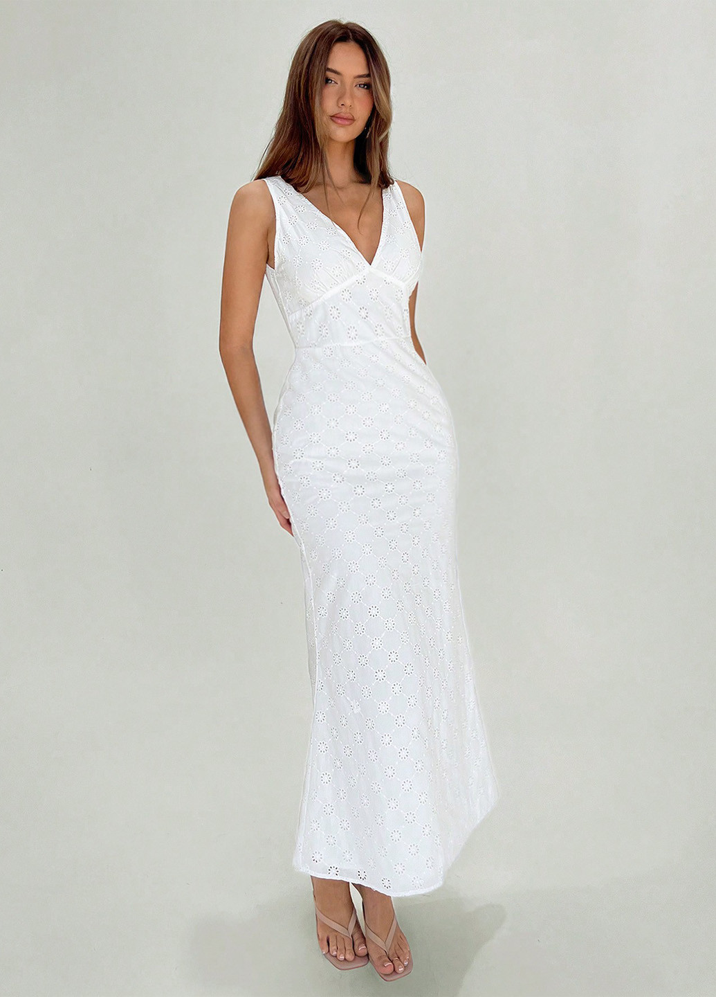 Білий кежуал сукня годе SHEIN однотонна