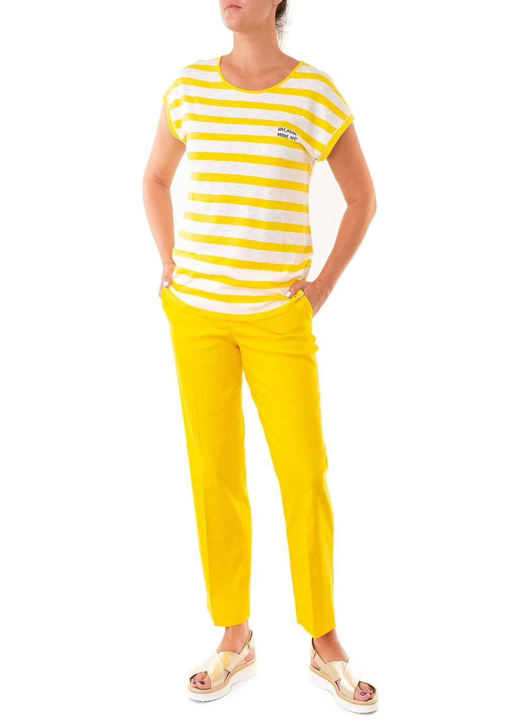 Желтые летние брюки Marc Aurel