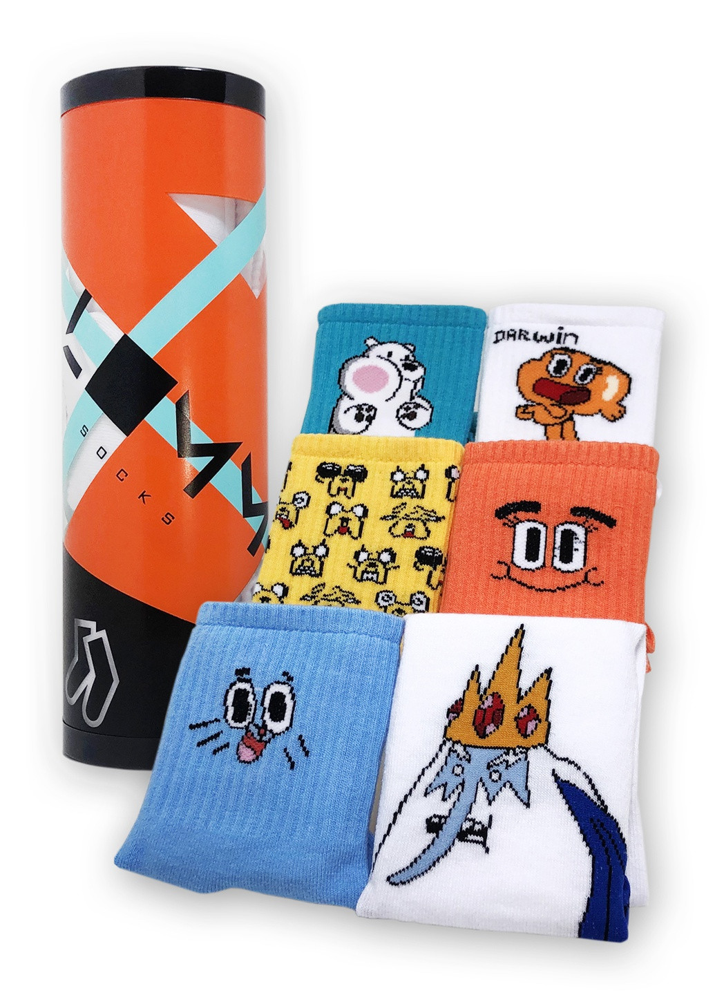 Подарунковий тубус зі шкарпетками Adventure time tube LOMM (210204551)