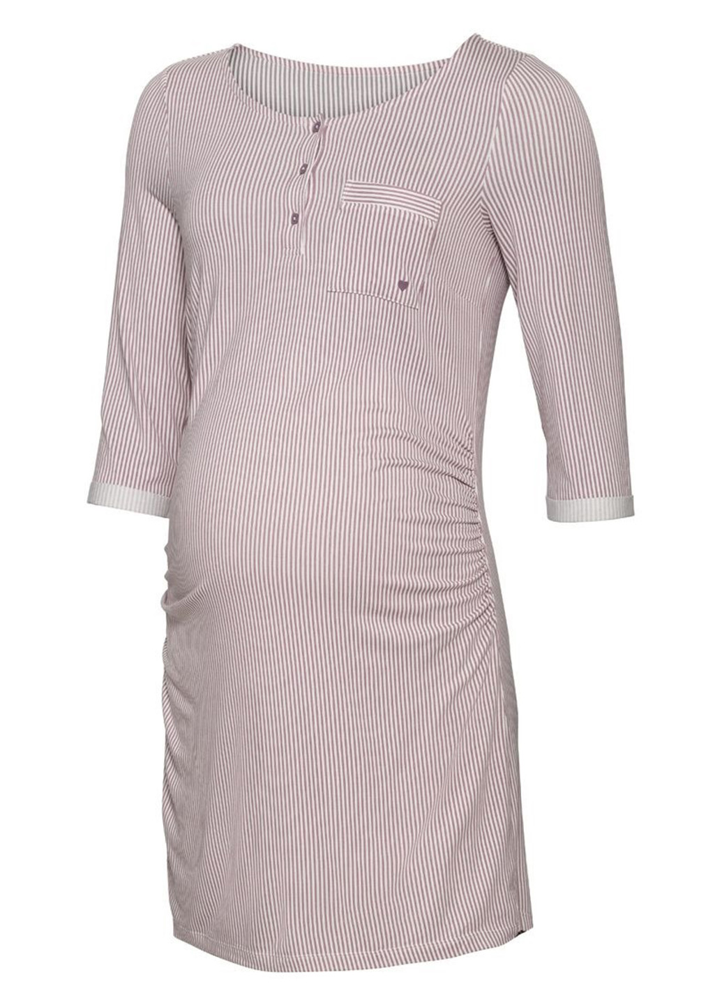 Комбинированное домашнее платье платье-футболка Esmara в полоску