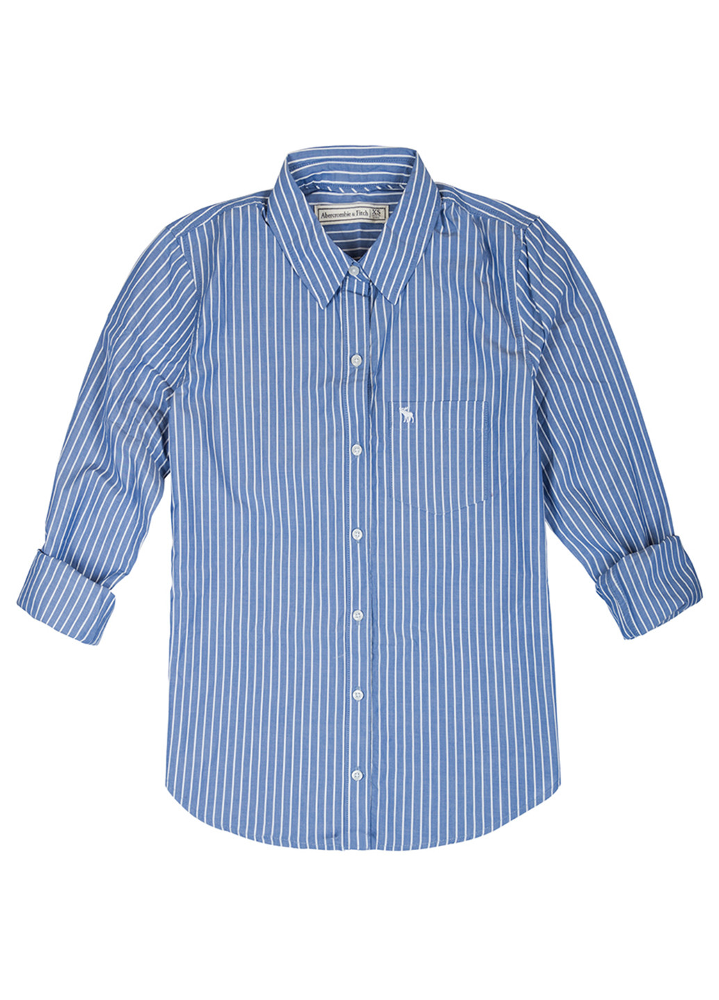 Синяя кэжуал рубашка в полоску Abercrombie & Fitch