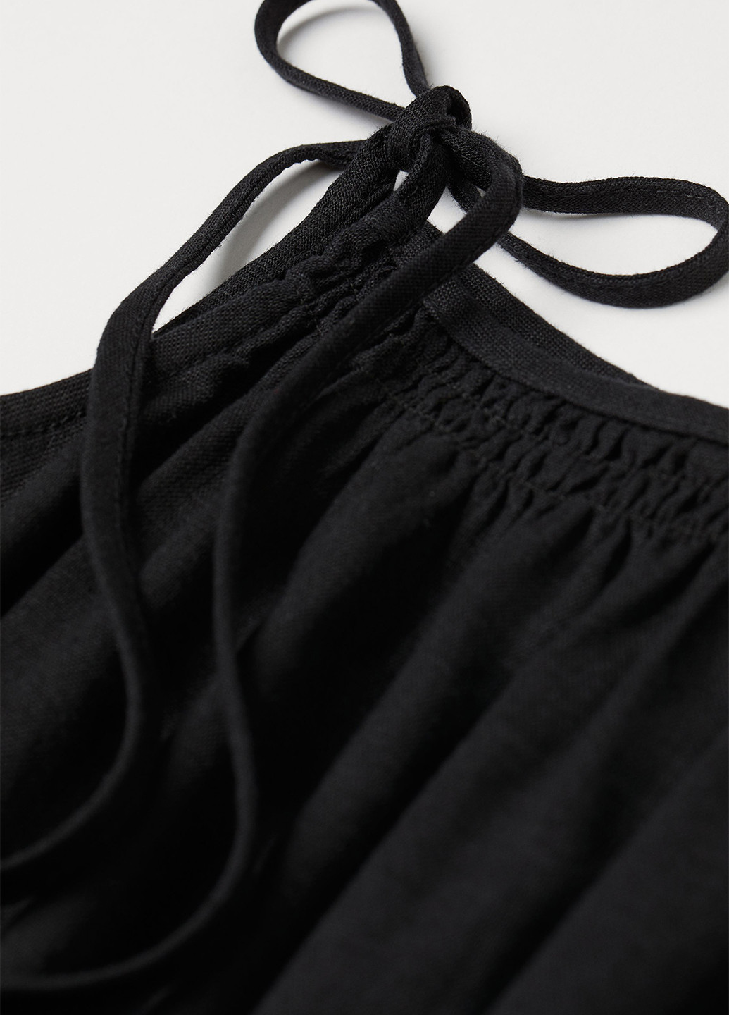 Комбинезон H&M комбинезон-брюки однотонный чёрный кэжуал вискоза, лен