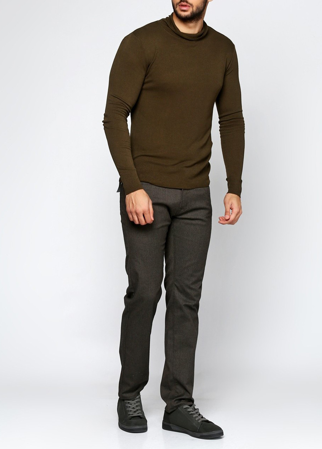 Джинси Pierre Cardin завужені однотонні темно-коричневі джинсові