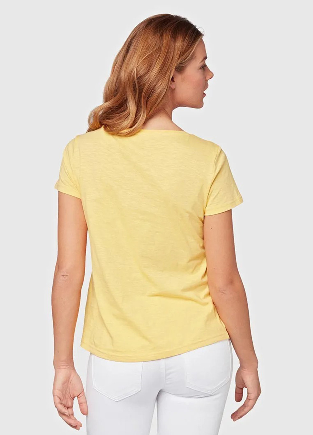 Желтая летняя футболка Tom Tailor