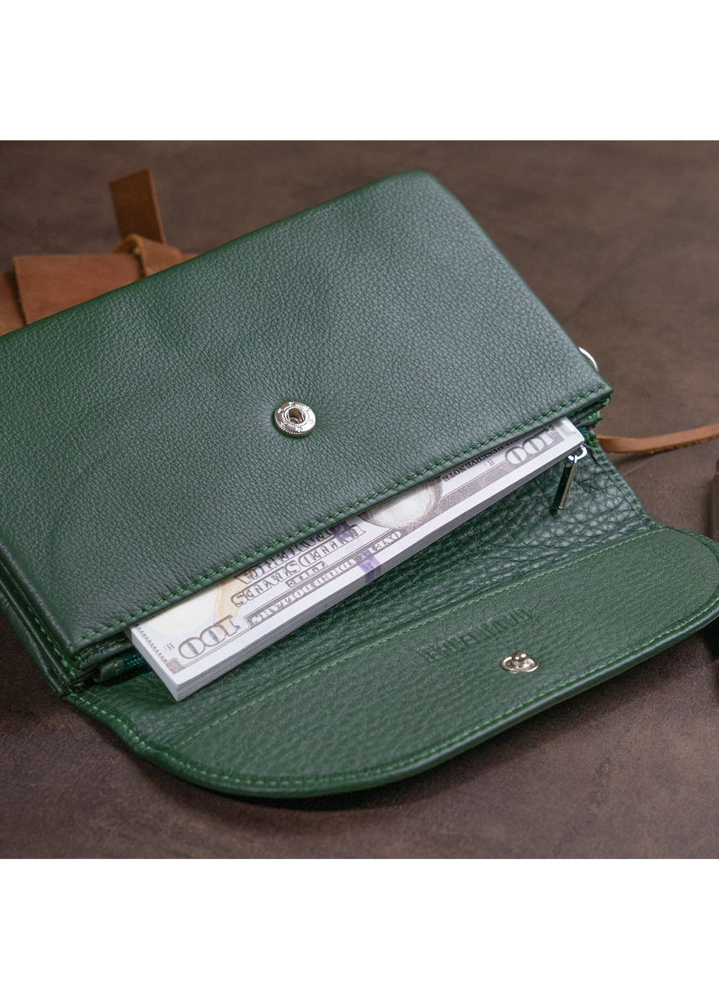 Женский кожаный кошелек-клатч 19х9,5х2,5 см st leather (229458910)