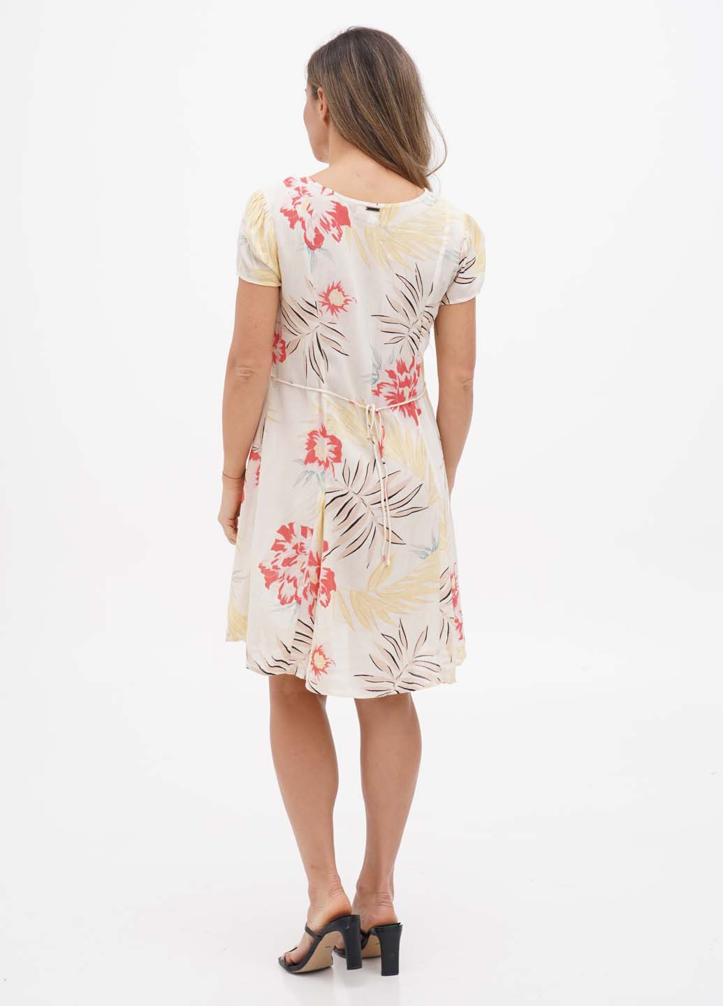 Молочное кэжуал платье Billabong с цветочным принтом