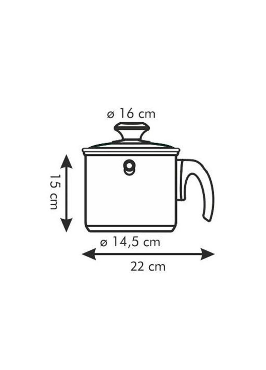 Ківш для молока Presto 16 см 2 л двостінний з кришкою Tescoma (255190854)