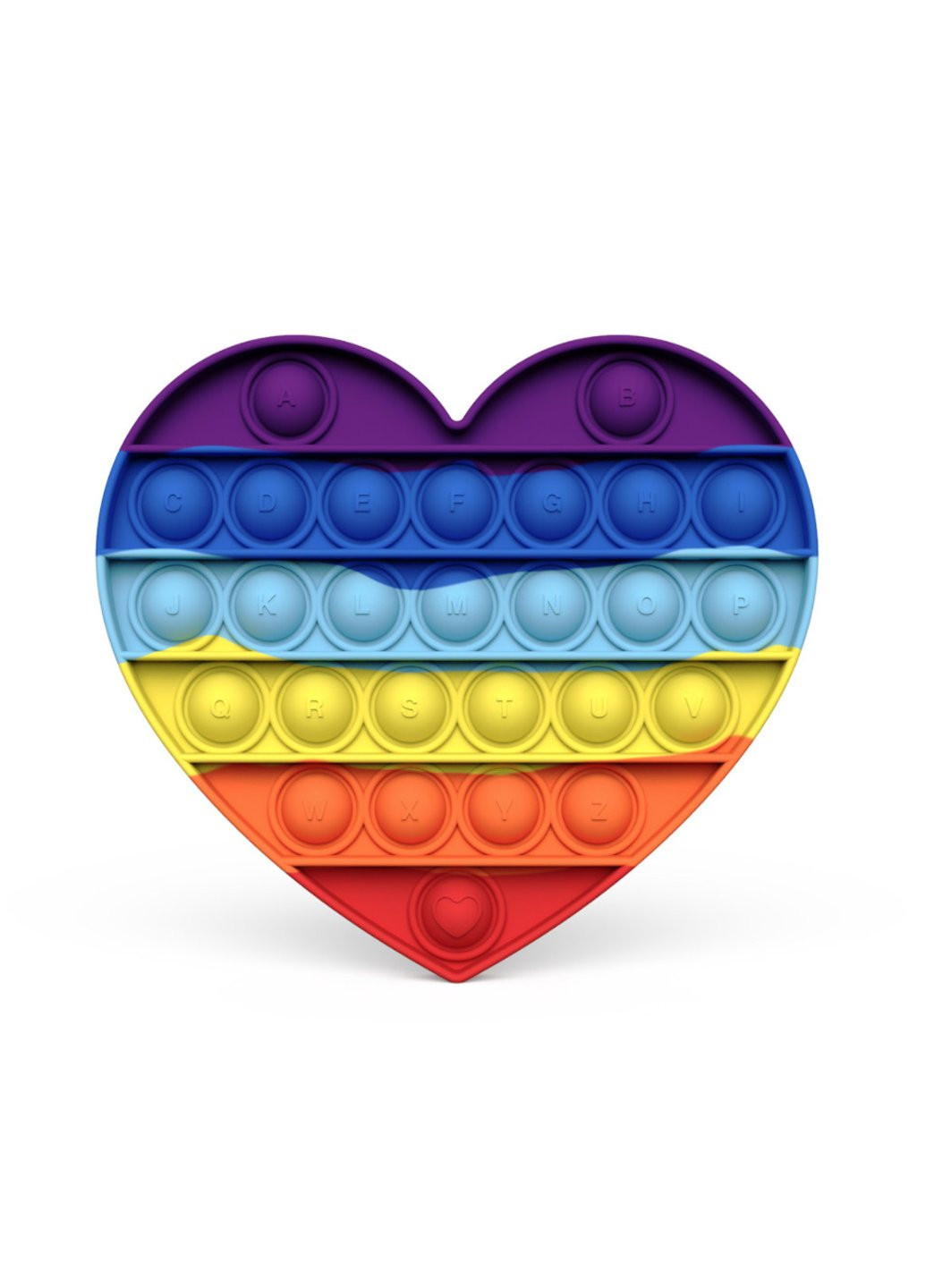 Антистресс игрушка Pop It Сердце радуга пупырка 5076 Power (254454570)