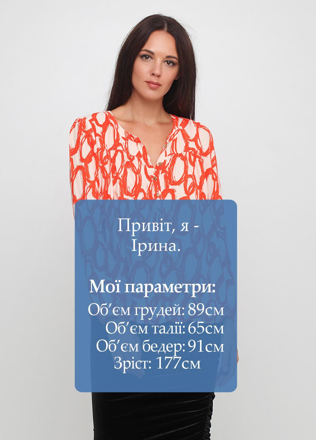 Помаранчева демісезонна блуза Eva Fashion