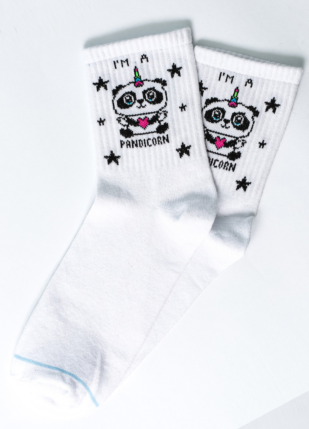 Шкарпетки Панда-єдиноріг Crazy Llama`s высокие (211448703)