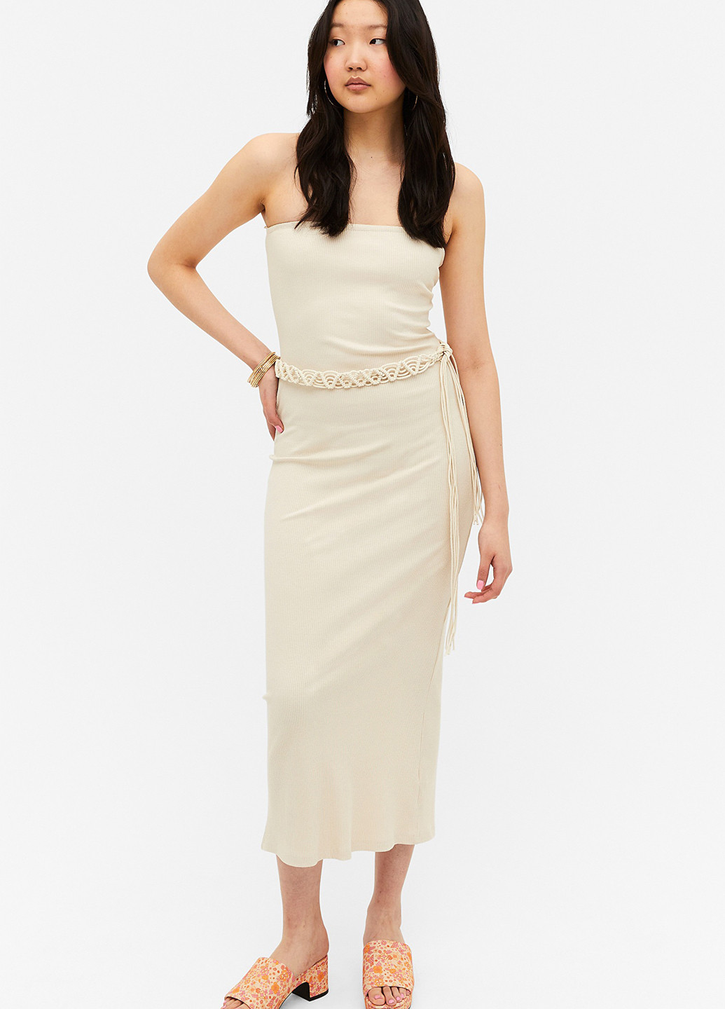 Бежева кежуал сукня силуетна Monki однотонна