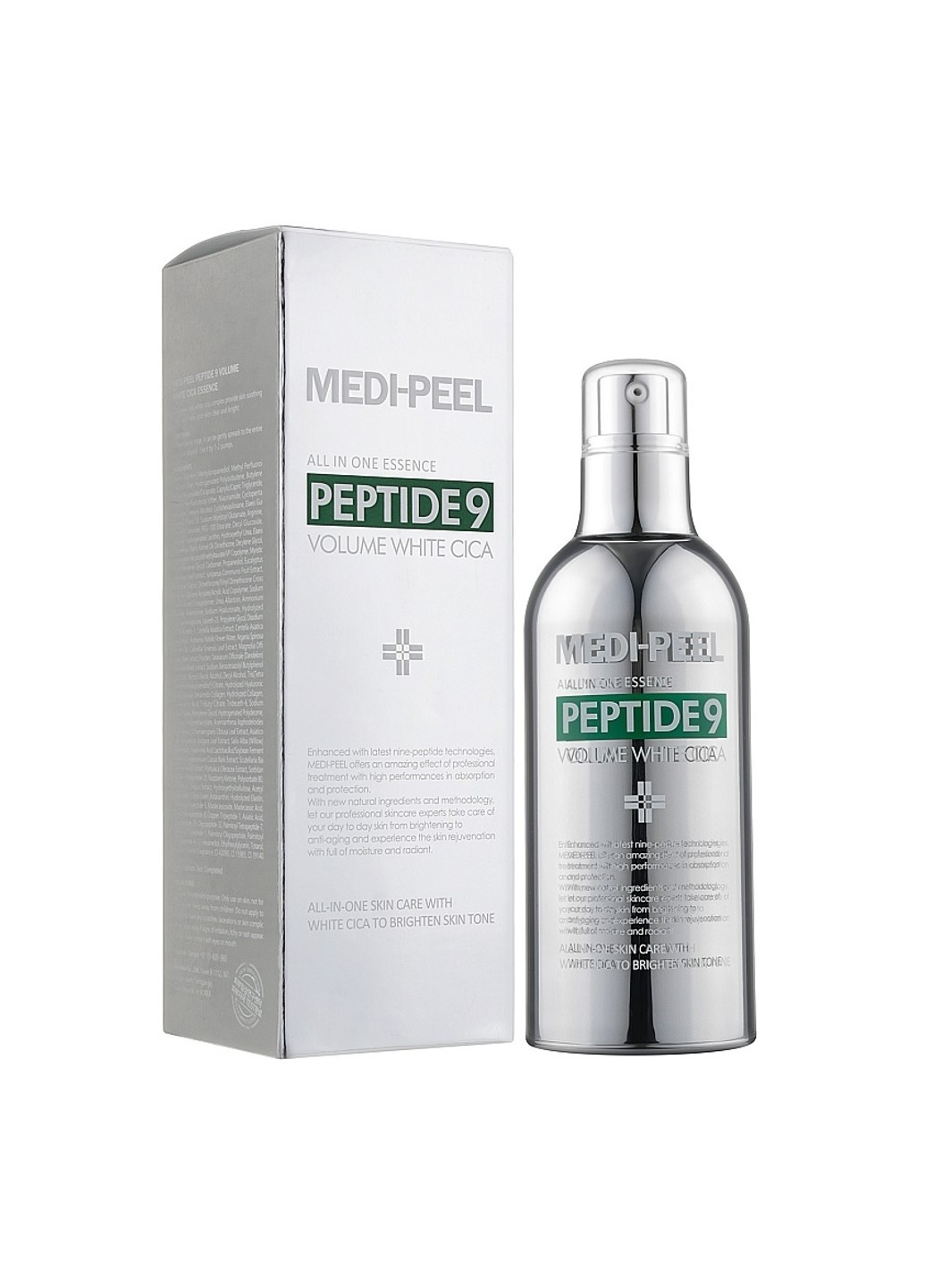 Освітлююча киснева есенція з центеллою Peptide 9 Volume White Cica Essence 100 мл Medi-Peel (254647466)