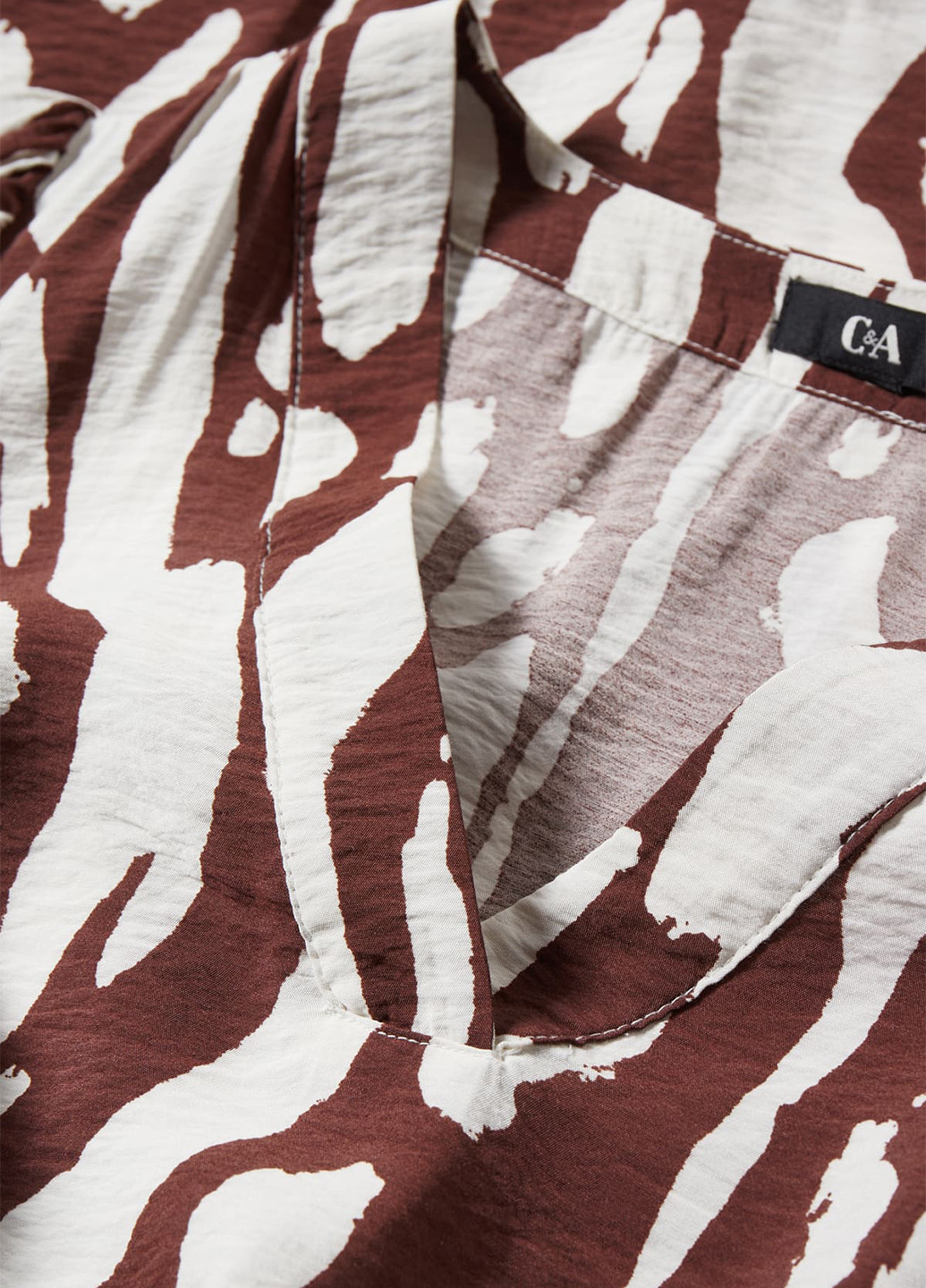 Коричнева кежуал сукня C&A з абстрактним візерунком