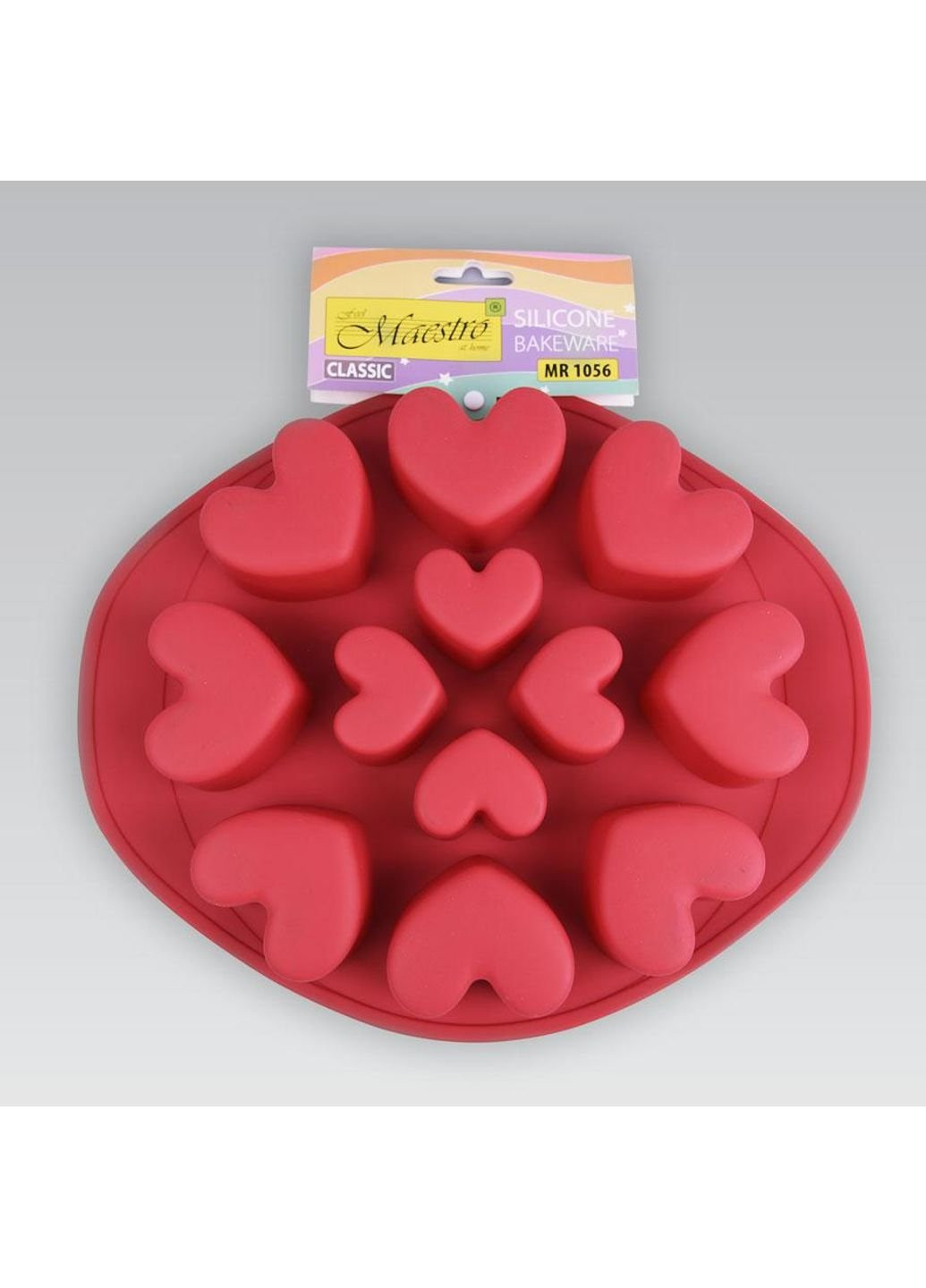 Форма для выпечки кексов Сердца MR-1056 28,5х23,5х3,5 см Maestro (253612377)