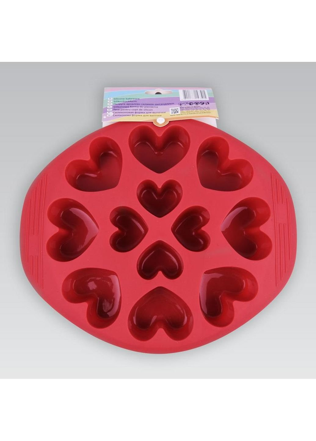 Форма для выпечки кексов Сердца MR-1056 28,5х23,5х3,5 см Maestro (253612377)