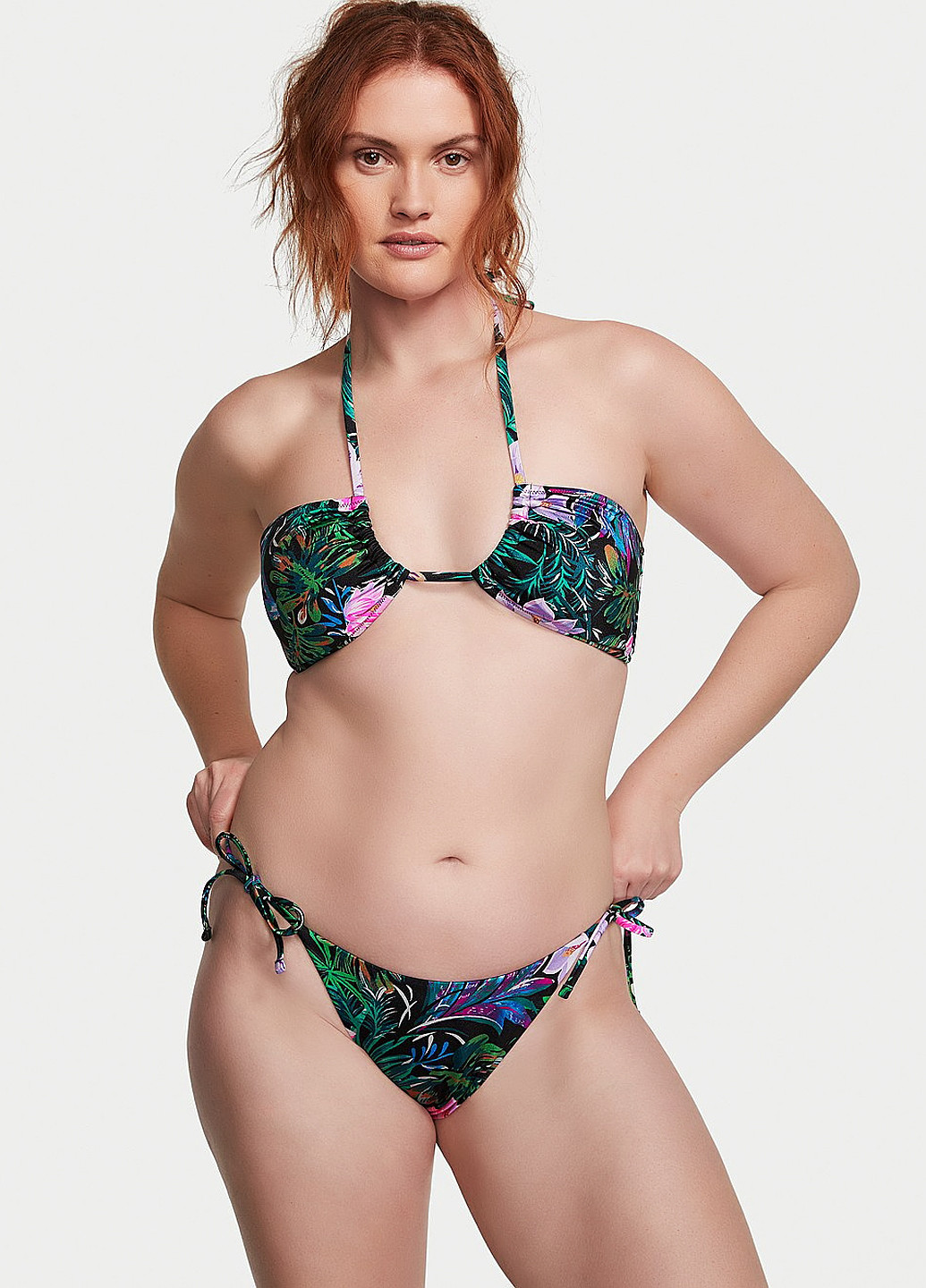 Цветные купальные трусики-плавки с рисунком Victoria's Secret