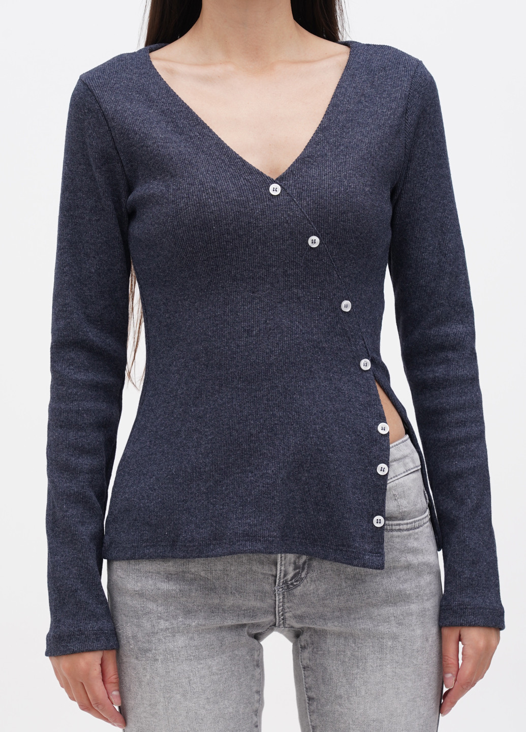 Темно-синій демісезонний пуловер пуловер Trendyol
