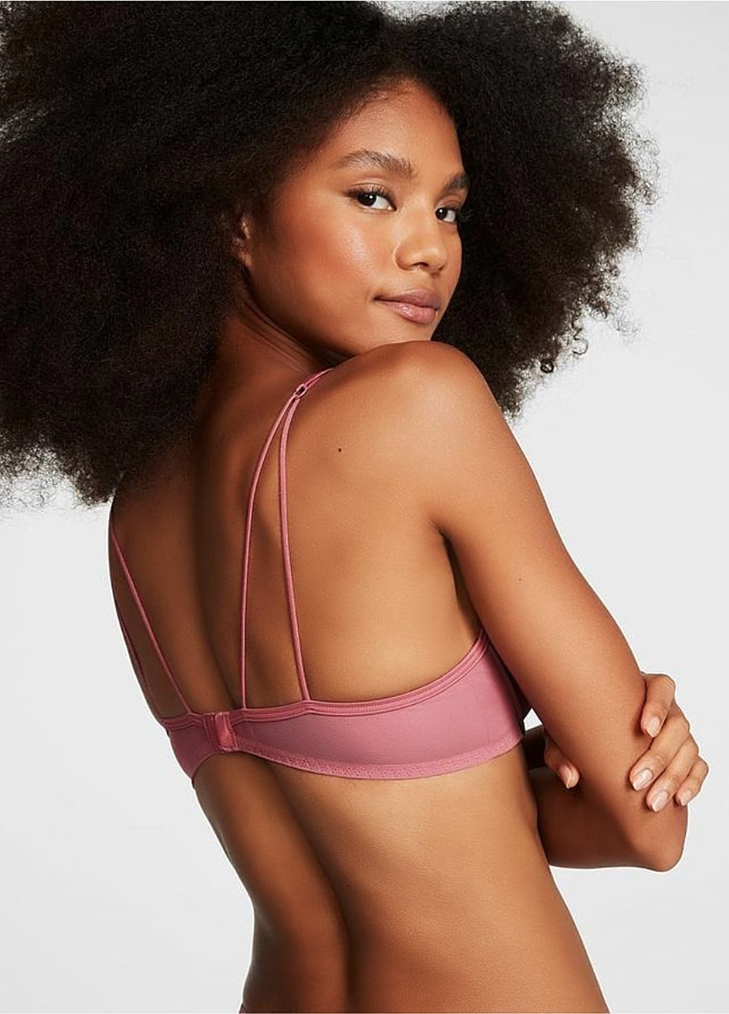 Розовый демисезонный комплект (бюстгальтер, трусики) Victoria's Secret