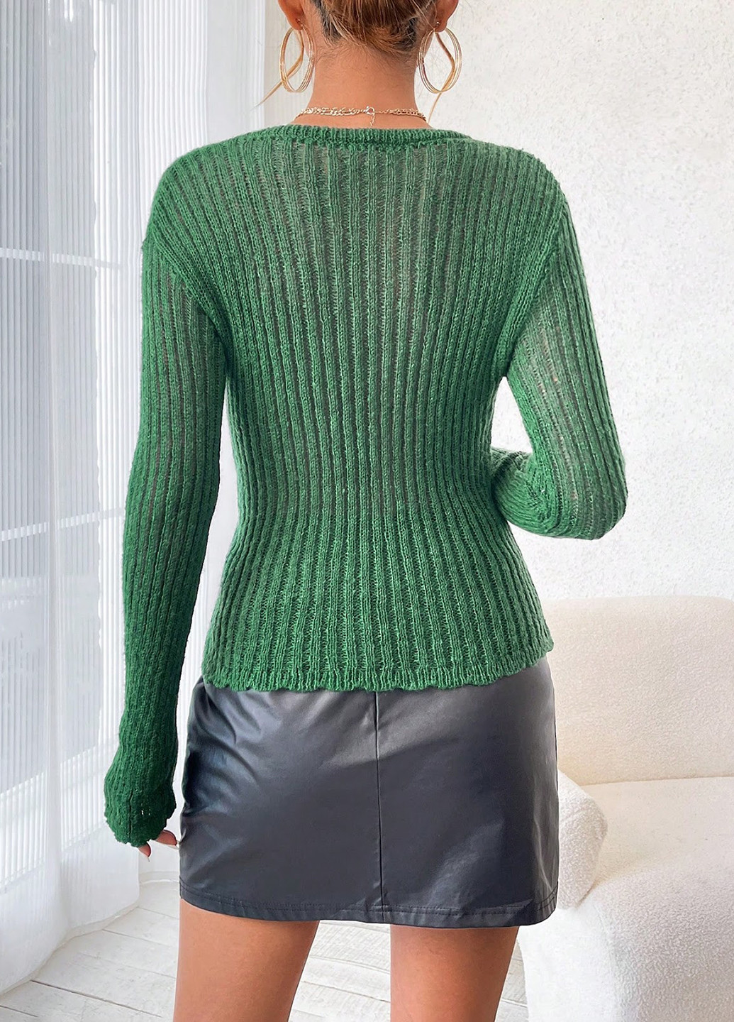 Зелений демісезонний джемпер джемпер SHEIN