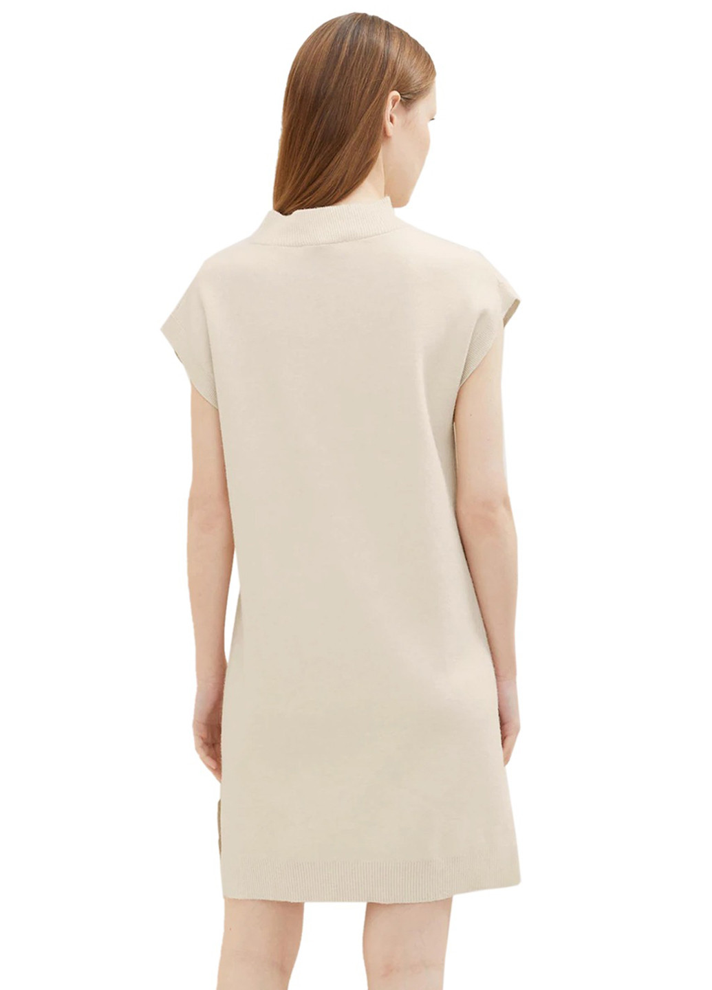 Молочна кежуал сукня сукня светр Tom Tailor однотонна