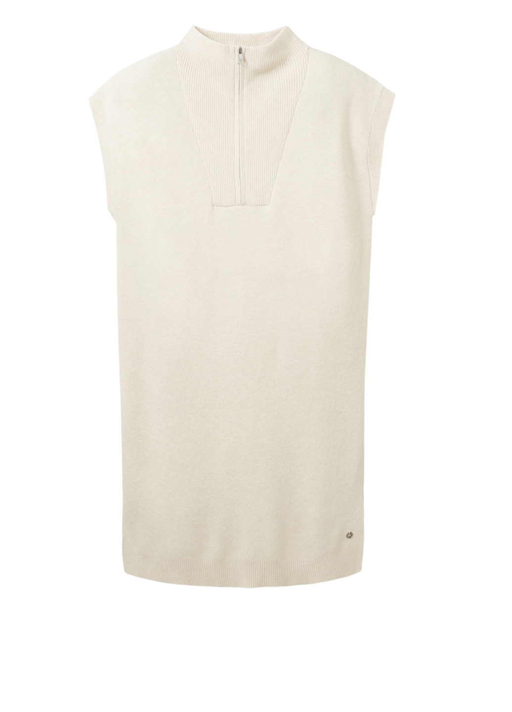 Молочна кежуал сукня сукня светр Tom Tailor однотонна