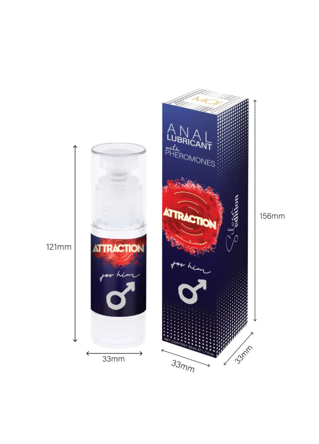 Масло для анального сексу Attraction Anal for Him (50 мл) на водній основі з феромонами MAI (254151729)