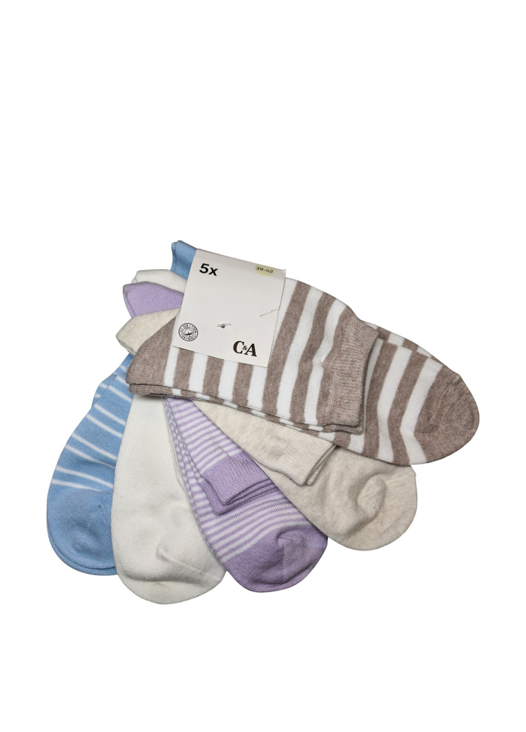 Комбіновані шкарпетки (5 пар) C&A смужки (341560714)