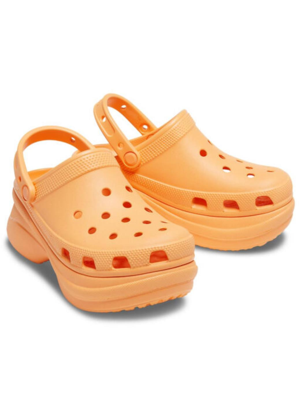 Оранжевые сабо Crocs на платформе
