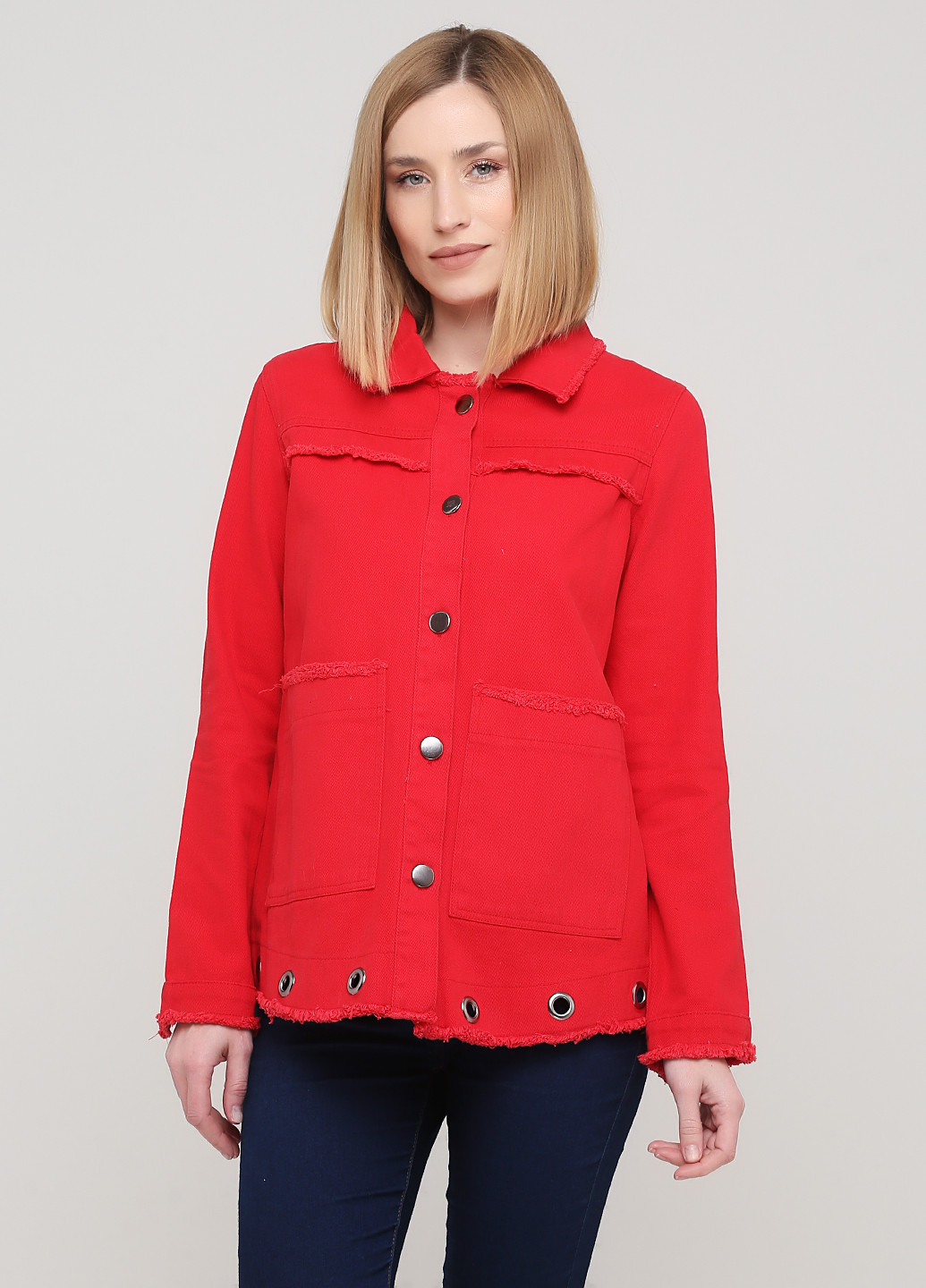Червона демісезонна куртка Made in Italy