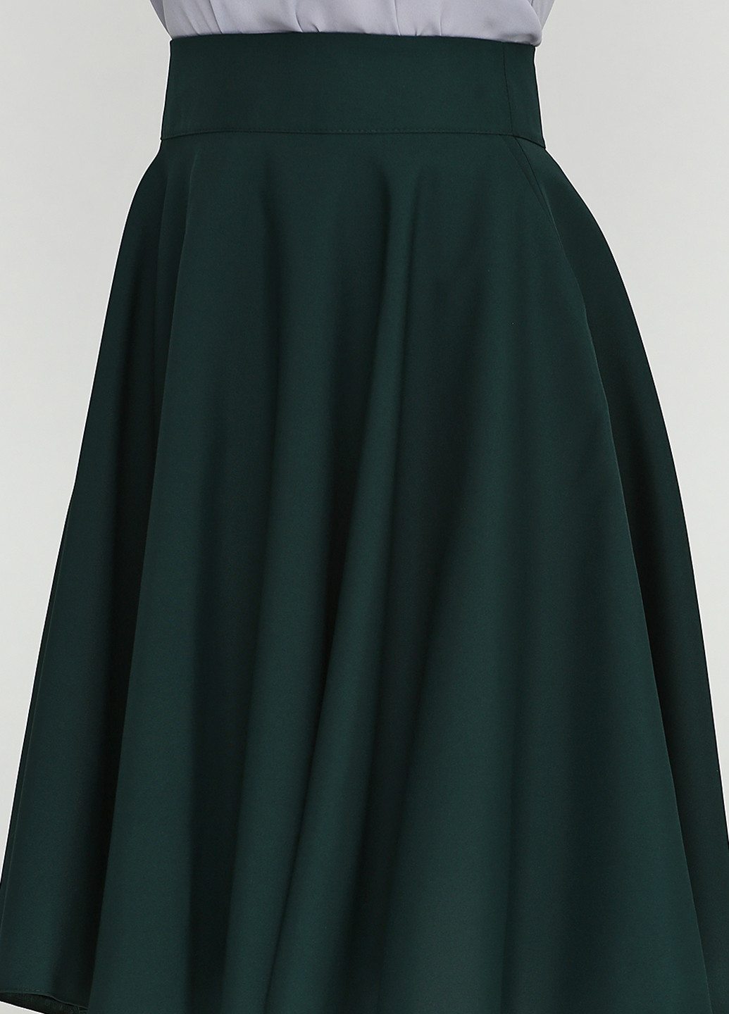 Темно-зеленая кэжуал однотонная юбка ANVI миди
