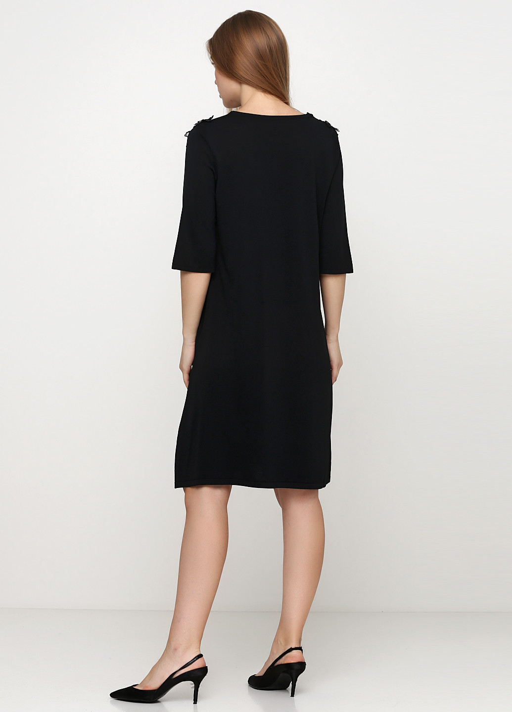 Чорна кежуал сукня а-силует Beauty Women однотонна