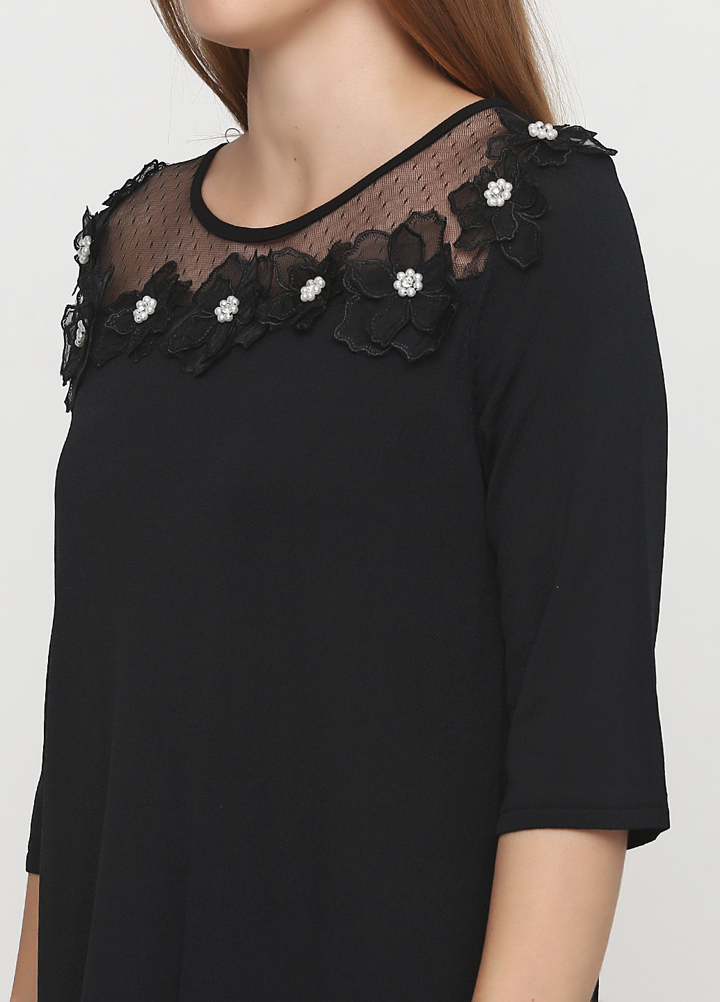 Чорна кежуал сукня а-силует Beauty Women однотонна