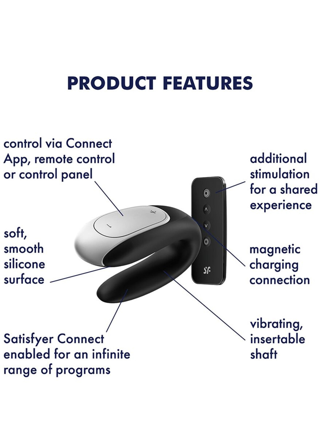 Смарт-вибратор для пар Double Fun (Black) Satisfyer (252297238)