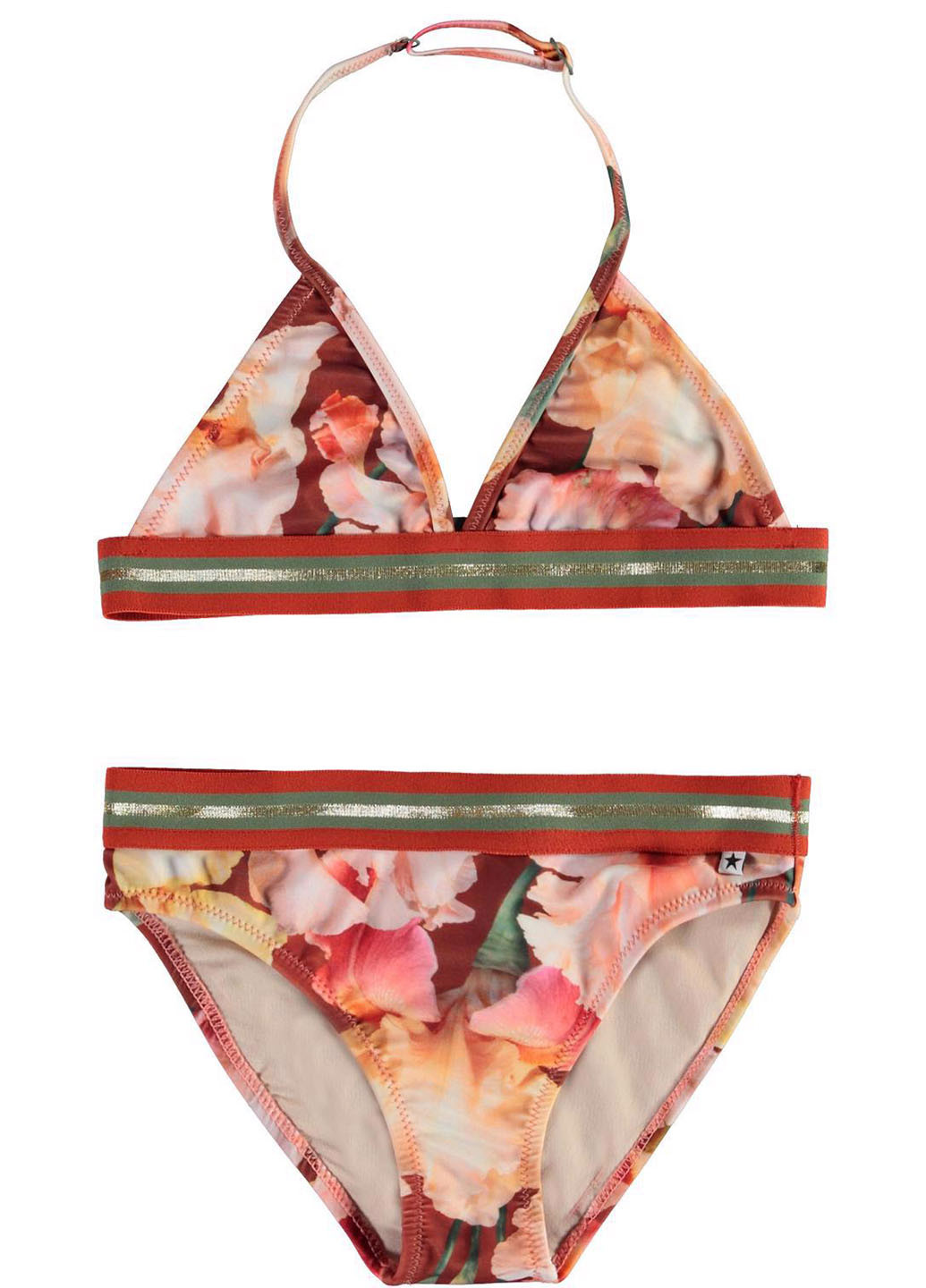 Розово-коричневый летний купальник (лиф, трусы) раздельный, бикини Molo