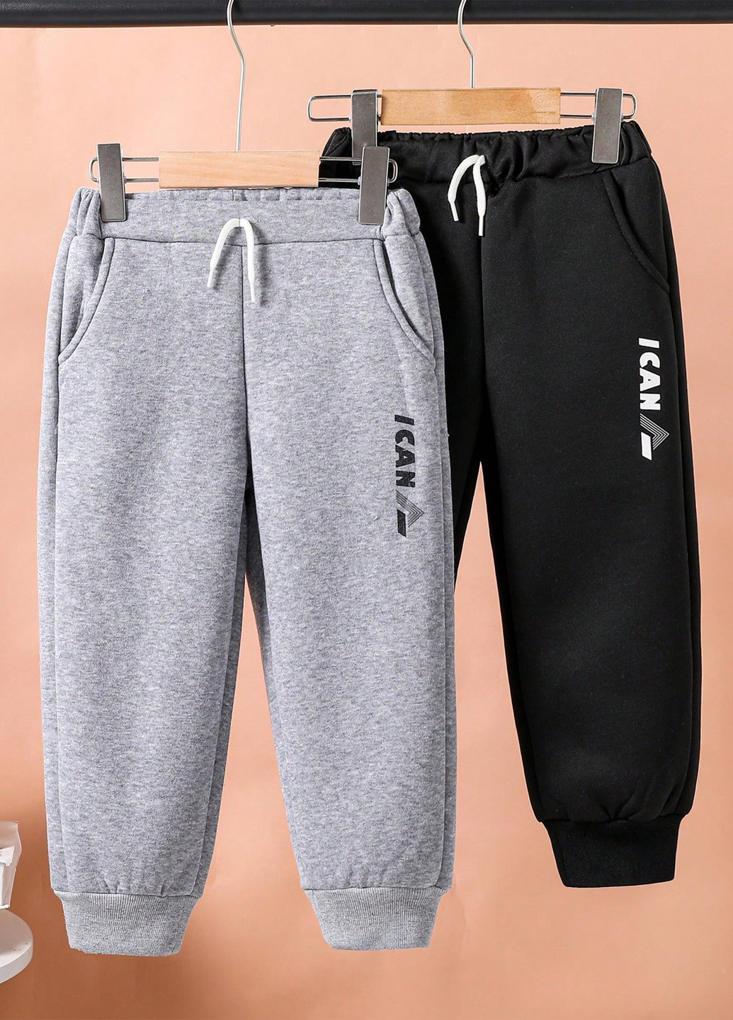 Комбинированные спортивные зимние брюки джоггеры SHEIN