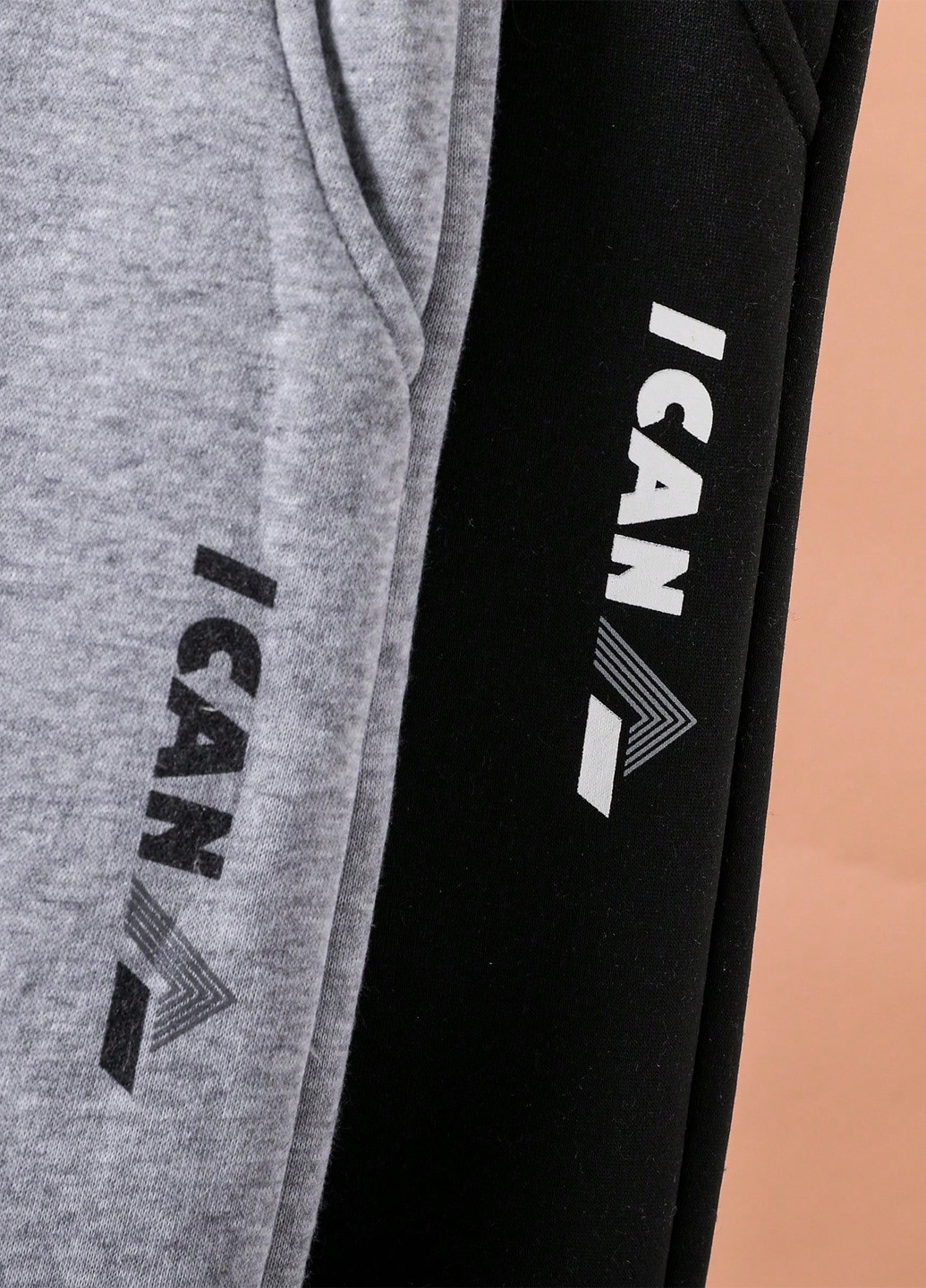 Комбинированные спортивные зимние брюки джоггеры SHEIN