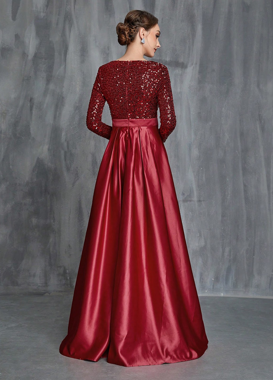 Червона коктейльна сукня в стилі армпір SHEIN однотонна