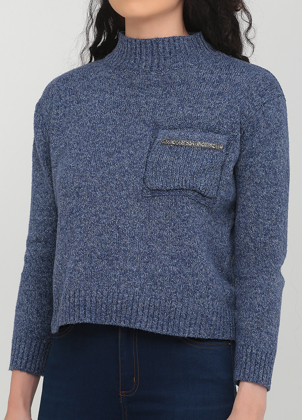 Темно-синій демісезонний светр No Brand