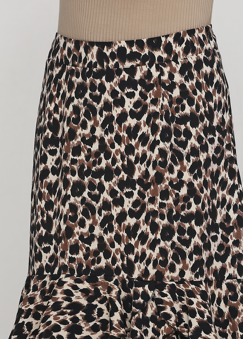 Коричневая кэжуал леопардовая юбка Made in Italy