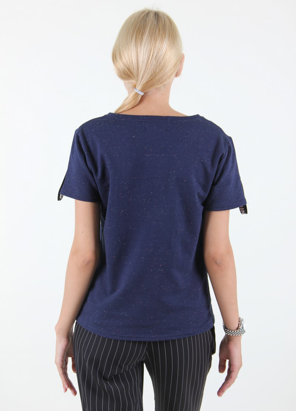 Темно-синяя летняя футболка Miss Fashion