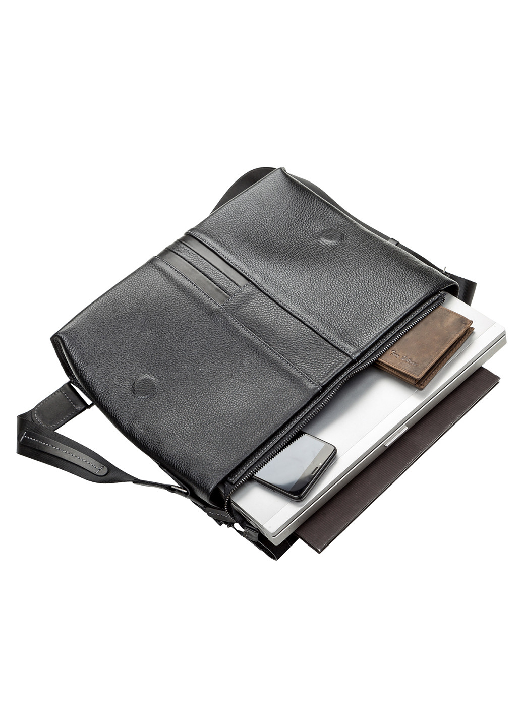 Мужская кожаная сумка 35х27х7 см Shvigel (252131041)