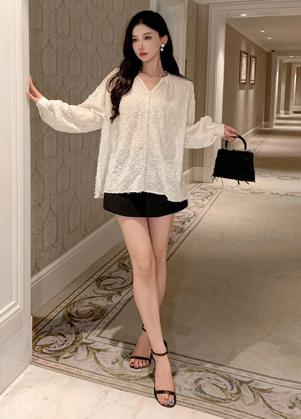 Айвори блуза SHEIN