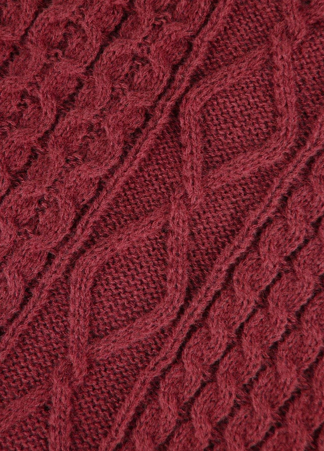 Бордовое кэжуал платье платье-свитер SHEIN однотонное