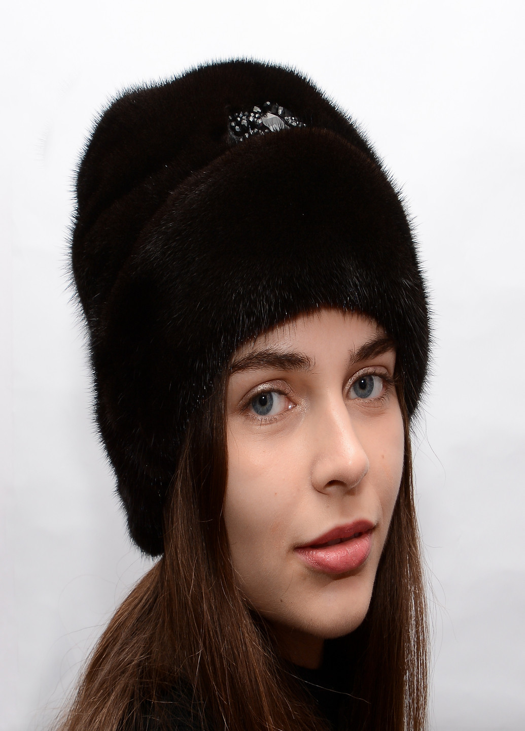 Женская зимняя норковая шапка Меховой Стиль рукавичка (205139991)