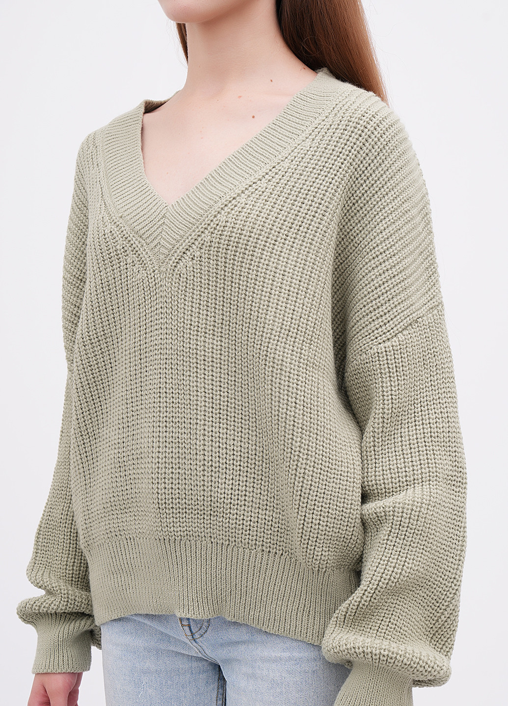 Оливковый зимний пуловер пуловер EQUILIBRI