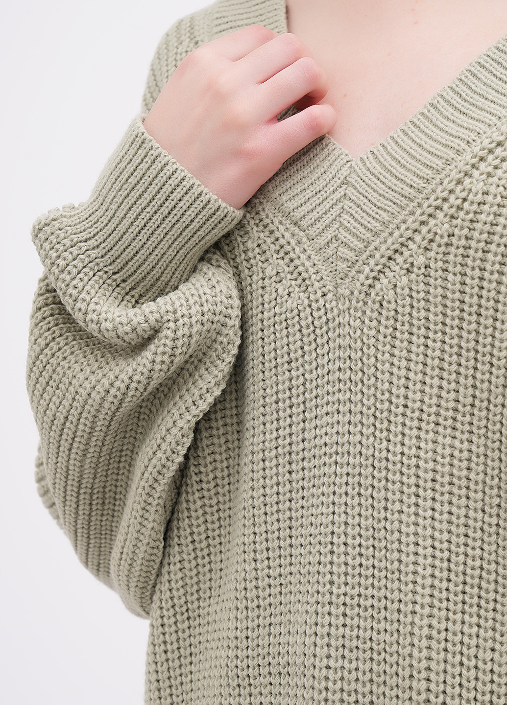 Оливковый зимний пуловер пуловер EQUILIBRI