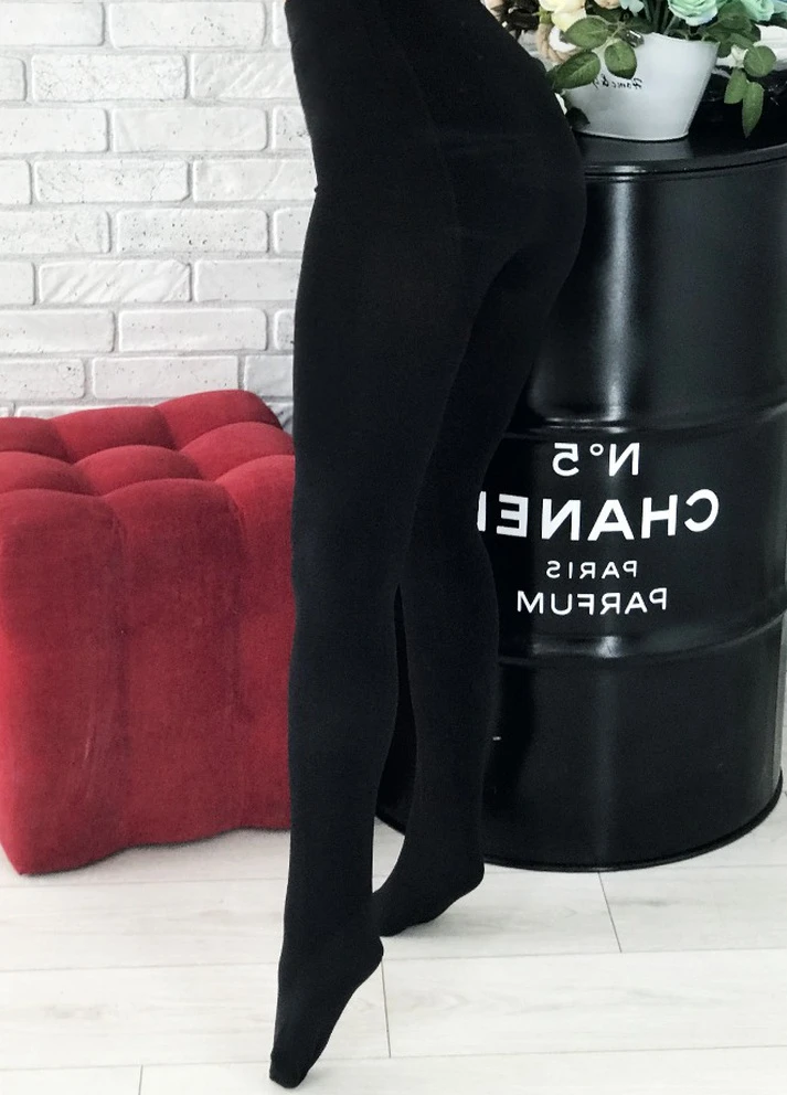 Колготы женские на флисе черные размер 48-50 Ира (227172453)