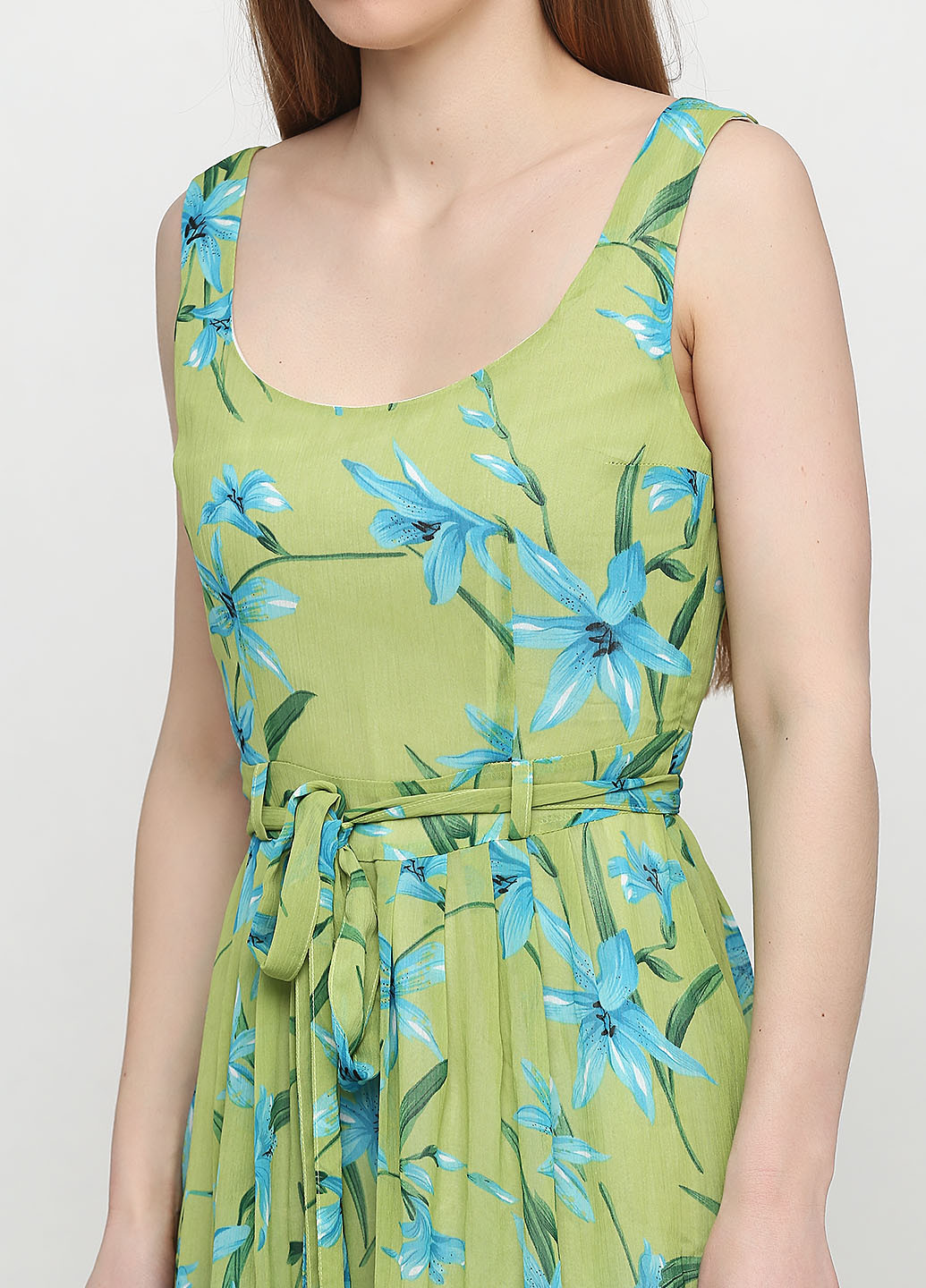 Светло-зеленое кэжуал платье BGL с цветочным принтом